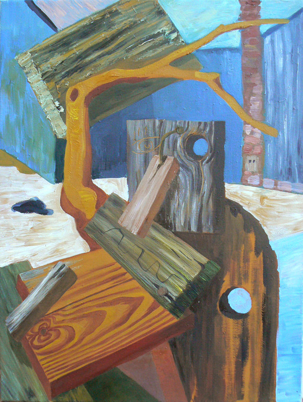 Zápas, olej na plátně, 2007