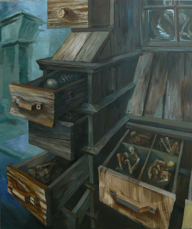 Sekretář, olej na plátně, 150x180, 2007