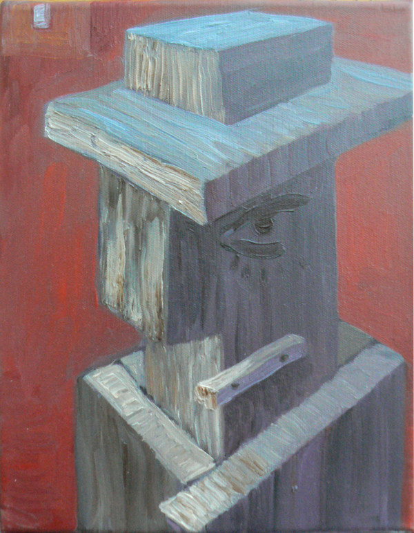 Paňák IV., olej na plátně, 20x25, 2008