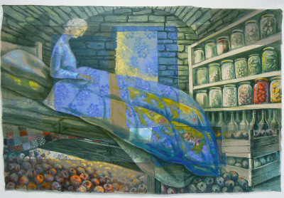 Marta, olej, akryl na plátně, 250x180, 2010