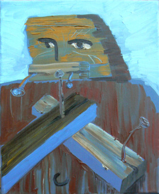Paňák III., olej na plátně, 20x25, 2008