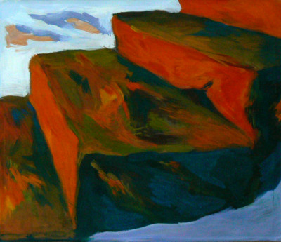 Schody, tempera na papíře, 37x43, 2005