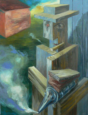 Včelař, olej na plátně, 2007
