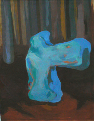 Smírčí kříž I., tempera na papíře, 66x50, 2005