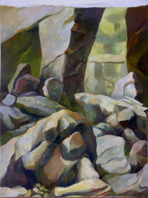 Zmrtvýchvstání, 150x200, kvaš, papír, 2003