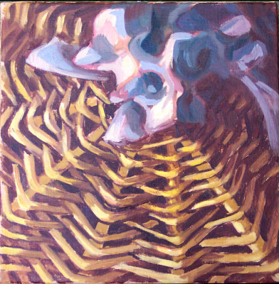 Košík, olej na plátně, 30x30, 2006